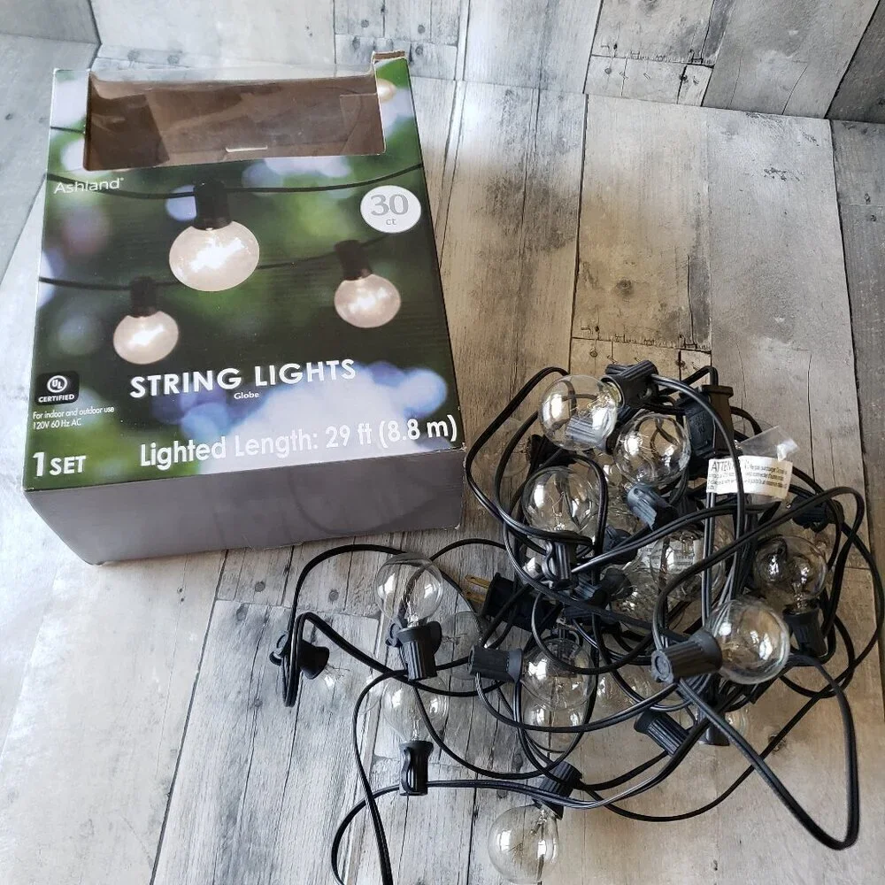 Ashland String Lights (parts only) missing some glass light bulbs